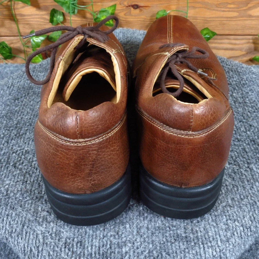 Nordstrom Carlton Mens Oxford Shoes Size 11 D Dress Work Brown Leather Brazil